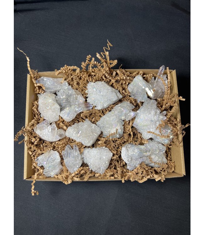 White Aura Quartz Clusters 1KG bulk lot