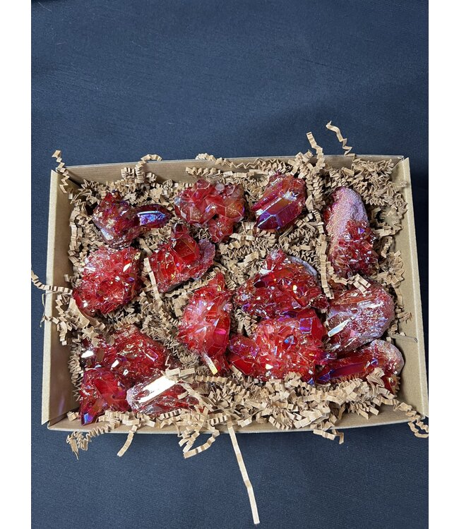 Red Aura Quartz Clusters 1KG bulk lot