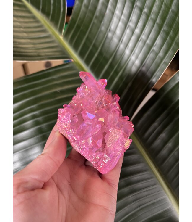Pink Aura Cluster #139, 186gr