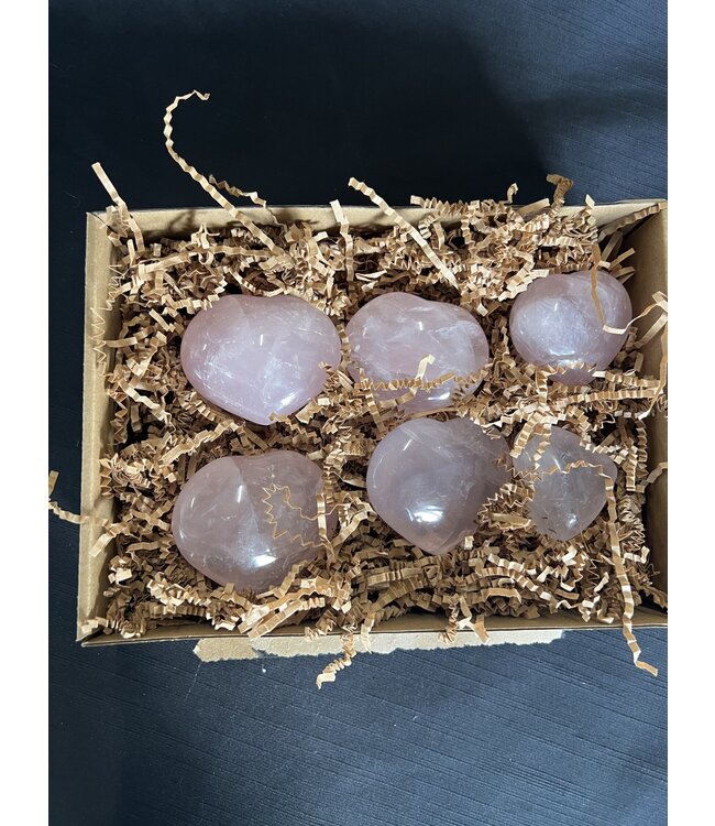Rose Quartz Hearts 1KG bulk lot