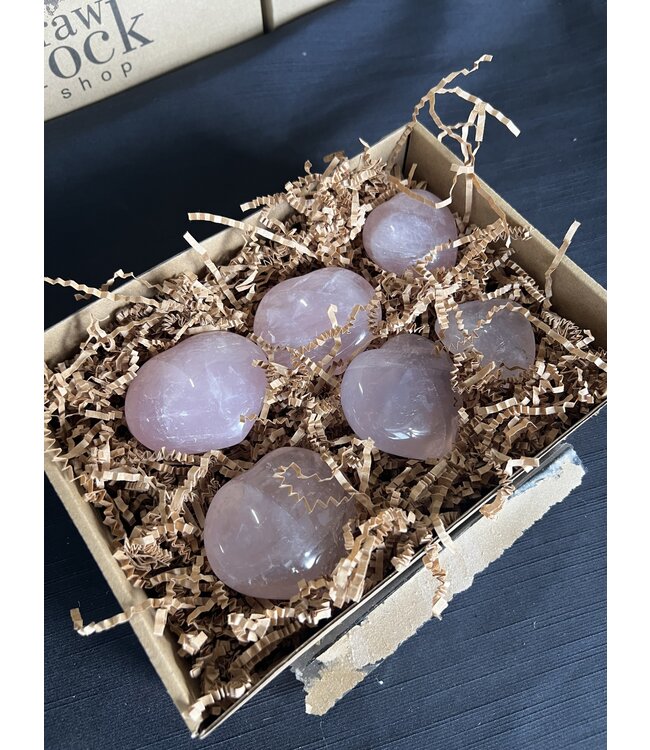 Rose Quartz Hearts 1KG bulk lot