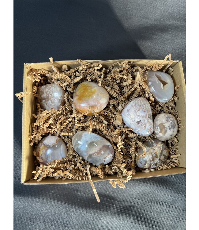 Flower Agate Palms 1KG bulk lot