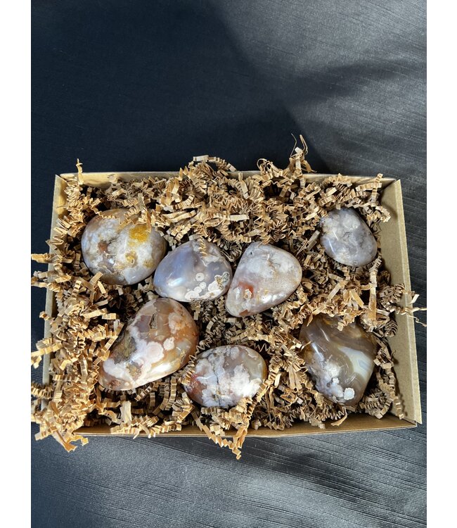 Flower Agate Palms 1KG bulk lot