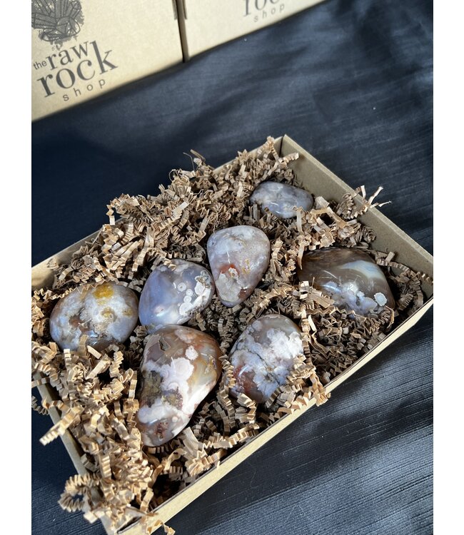 Flower Agate Palms 1KG bulk lot