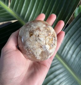 Flower Agate Palm Stone, Size Monster-Plus [325-349gr]