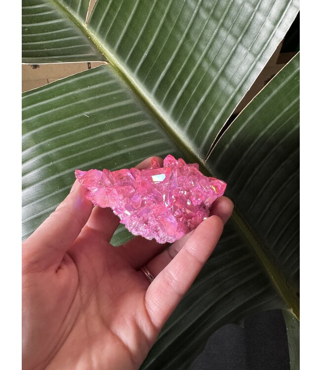 Pink Aura Cluster #167, 84gr