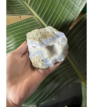 Blue Lace Agate Raw Geode #469, 476gr