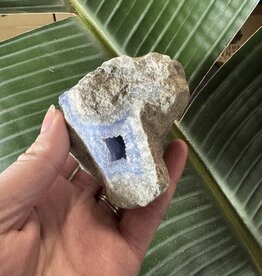 Blue Lace Agate Raw Geode #459, 204gr