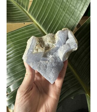 Blue Lace Agate Raw Geode #461, 416gr