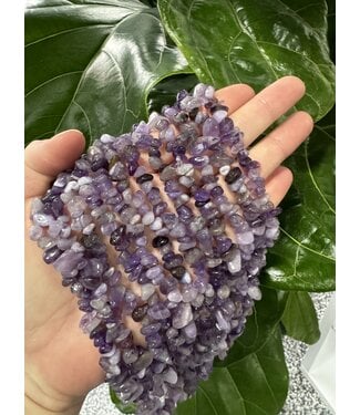 Amethyst Chip Beads Polished 33" Strand