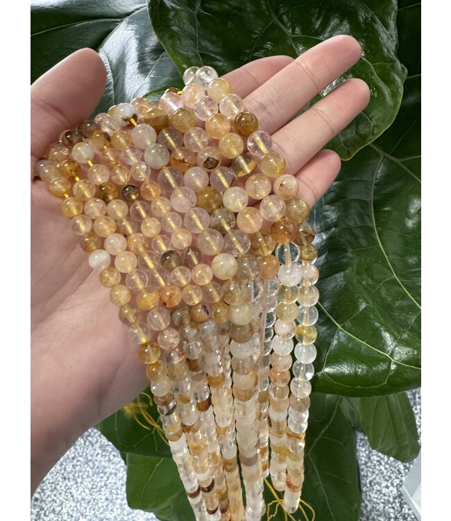 Golden Healer Beads Polished 15" Strand 6mm 8mm