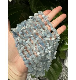 Aquamarine Chip Beads Polished 32" Strand