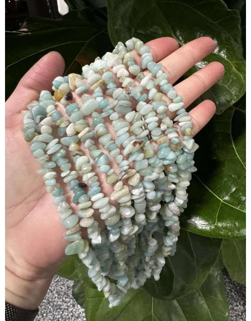 Amazonite Chip Beads Polished 31.5" Strand
