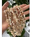 Flower Agate Chip Beads Polished 33" Strand