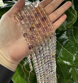 Ametrine Beads Polished 15" Strand 8mm