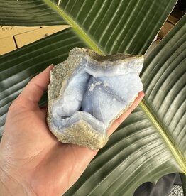 Blue Lace Agate Raw Geode #474, 542gr