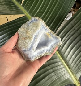 Blue Lace Agate Raw Geode #492, 544gr