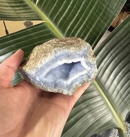 Blue Lace Agate Raw Geode #494, 426gr