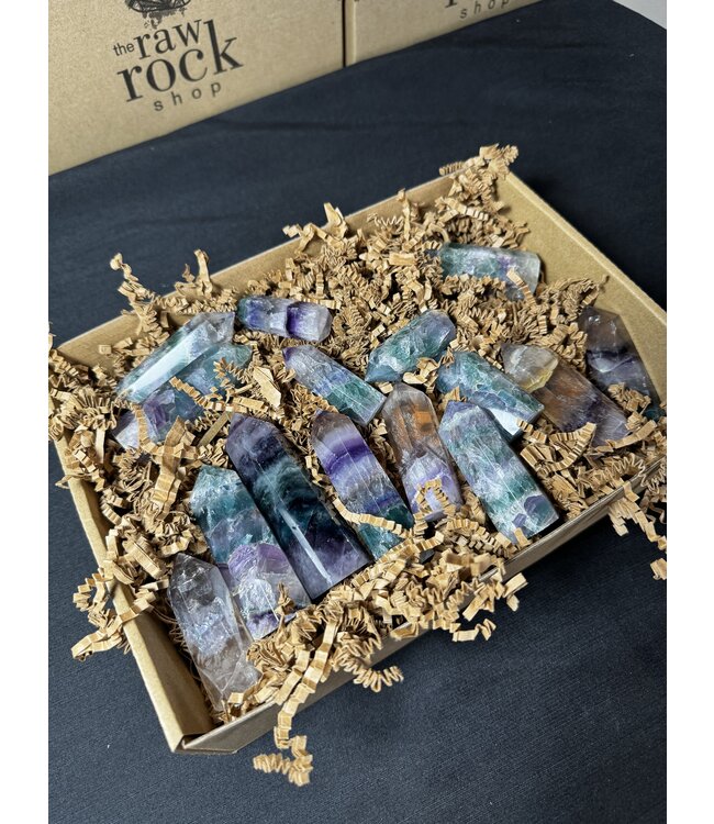 Rainbow Fluorite Points 1KG bulk lot