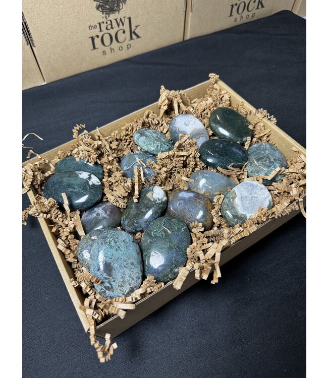 Moss Agate Palms 1KG bulk lot