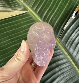 Rainbow Fluorite Skull #9, 358gr *dmg*