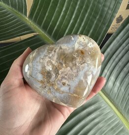 Flower Agate Heart #3, 506gr