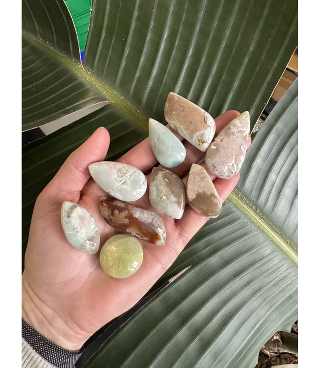Green Flower Agate Assorted Shape, Size Baby [1-24gr]