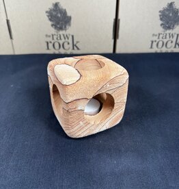 Sandstone Square Candle Holder #4, 836gr