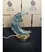 Moss Agate Moon USB Lamp #3, 478gr