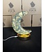 Moss Agate Moon USB Lamp #7, 560gr