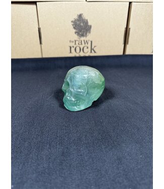 Green Fluorite Skull #4, 590gr