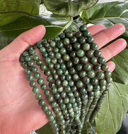 African Jade Beads Polished 15" Strand 6mm 8mm