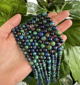 Azurite Beads Polished 15" Strand 6mm 8mm