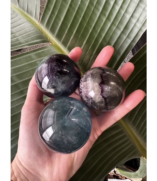 Rainbow Fluorite Sphere, 50-54mm