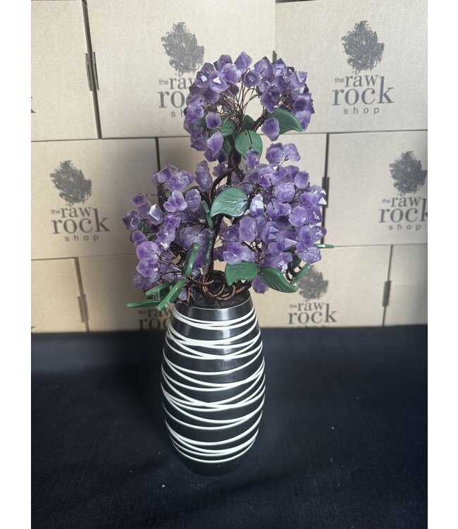 Amethyst Floral Vase #6