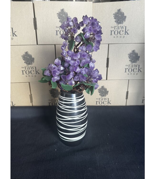 Amethyst Floral Vase #6