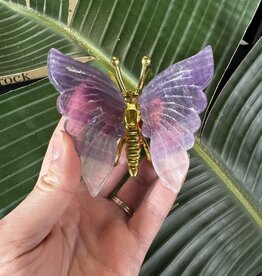 Fluorite Butterfly, Gold #13, 126gr