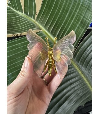 Fluorite Butterfly, Gold #6, 124gr