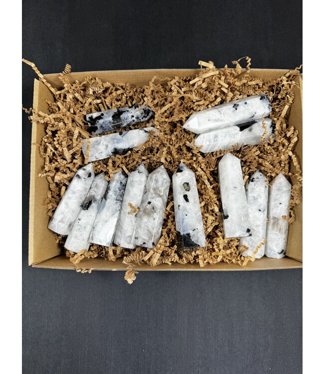 Rainbow Moonstone Points 1KG bulk lot