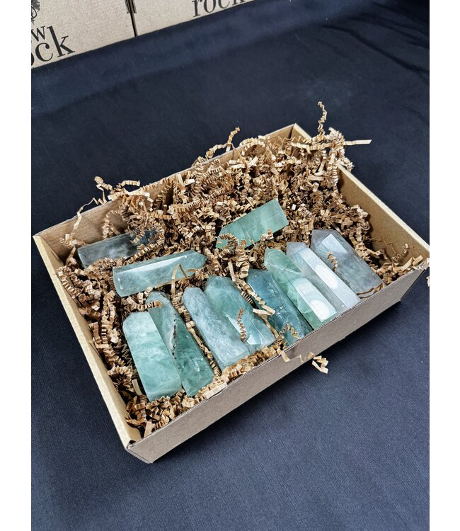 Green Fluorite Points 1KG bulk lot