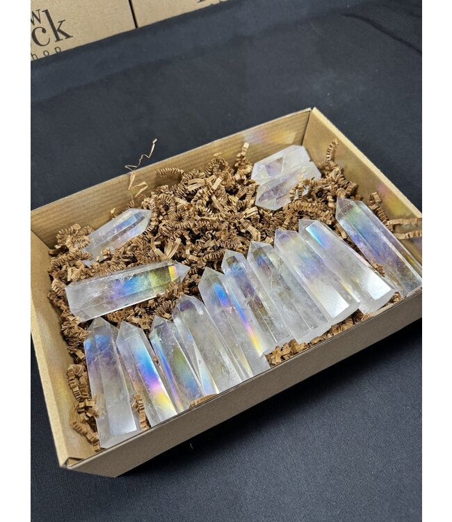 White Aura Quartz Points 1KG bulk lot