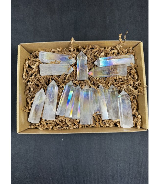 White Aura Quartz Points 1KG bulk lot