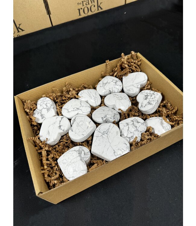 Howlite Hearts 1KG bulk lot
