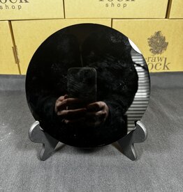 Black Obsidian Plate with Stand #3, 918gr