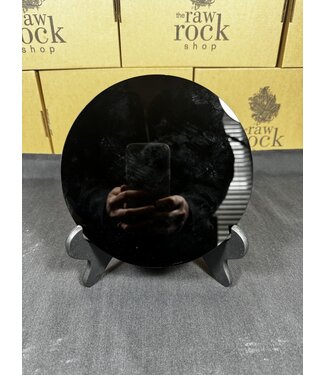 Black Obsidian Plate with Stand #3, 918gr