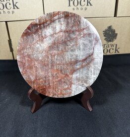 Fire Quartz Plate with Stand #2, 1030gr