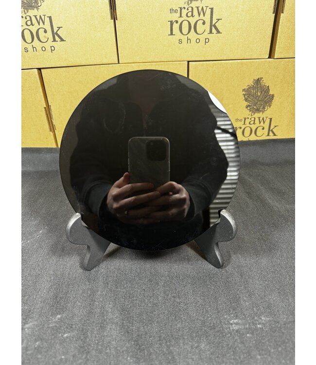 Black Obsidian Plate with Stand #4, 930gr