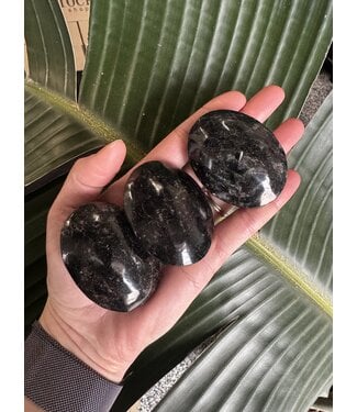 Arfvedsonite Palm Stone, Size Small [75-99gr]