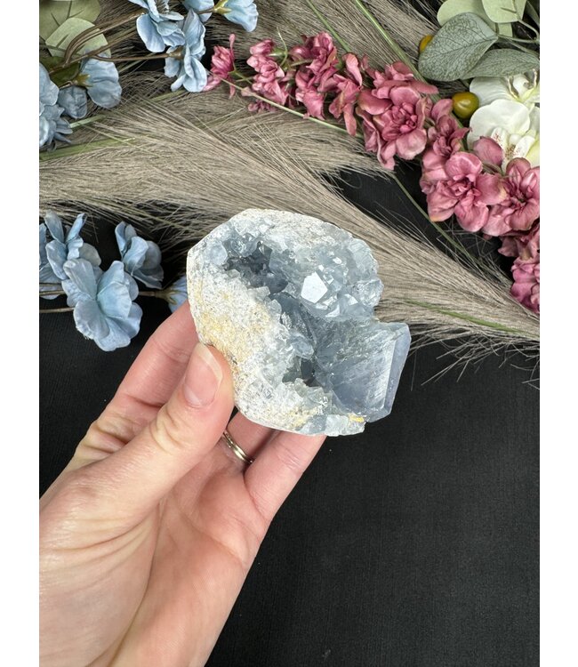 Raw Celestite, high quality, #62, 330gr