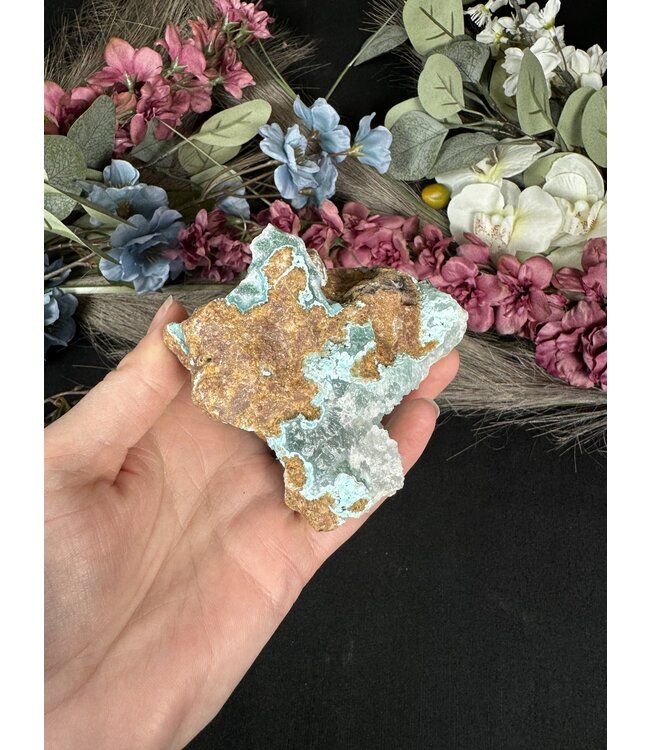 Drusy Coated Chrysocolla with Malachite #11, 280gr